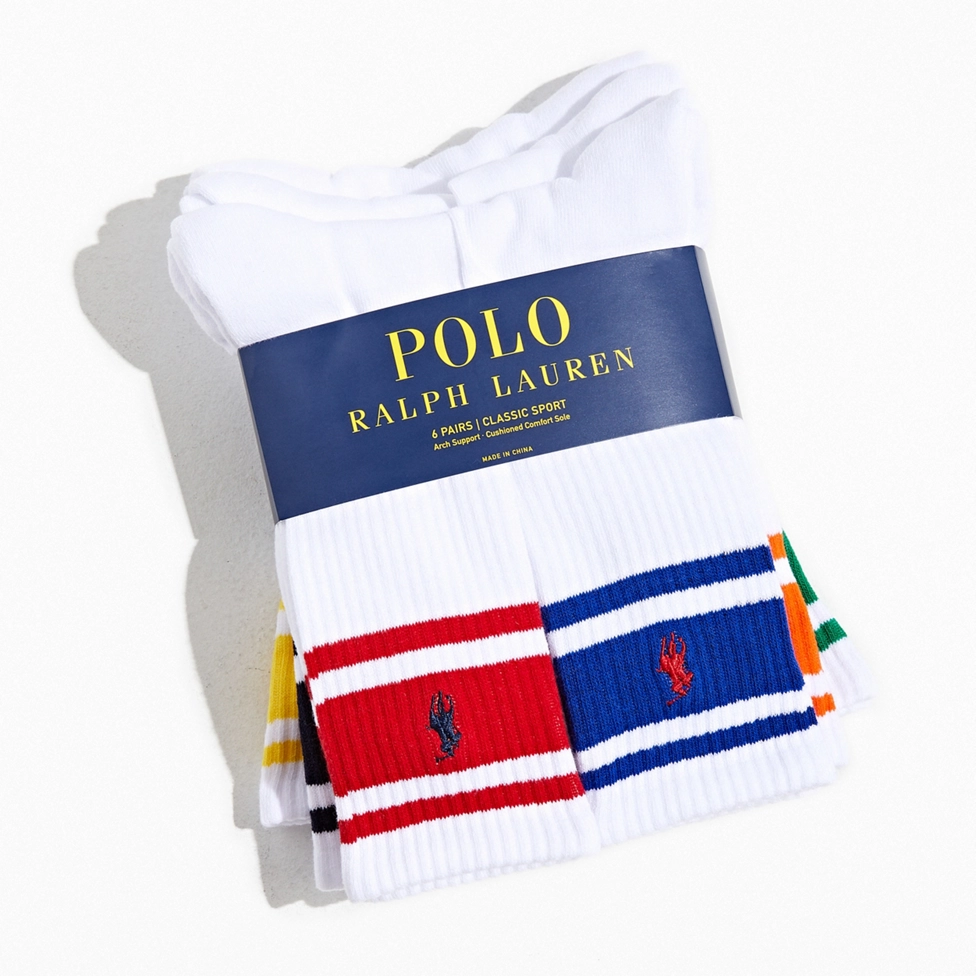 polo 6 pack crew sock